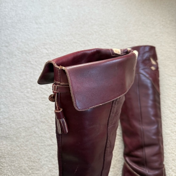 SOLD Vintage Zodiac leather over the knee boots - Picture 14 of 16
